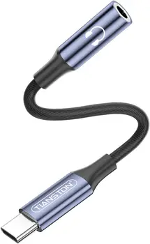 Аудиоадаптер USB C на 3,5 мм | адаптер для подключения наушников-ключа - Аудиоконвертер высокой четкости, совместимый со смарт-телефоном C-type